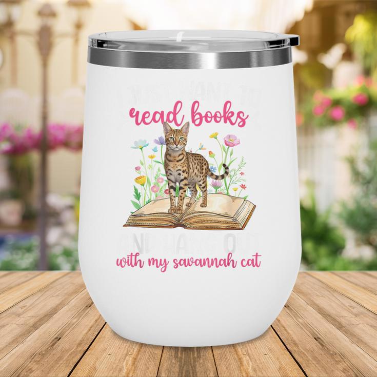 Books And My Savannah Cat Owner Savannah Cat Lover Wine Tumbler
