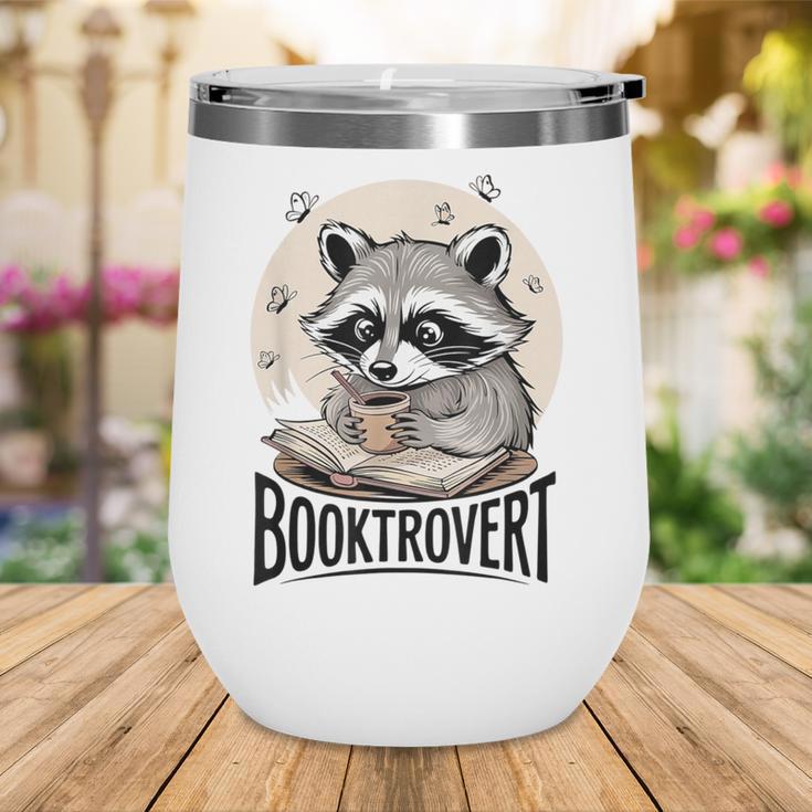 Booktrovert Raccoon Reading And Coffee For Book Lover Wine Tumbler Booktrovert Raccoon Reading And Coffee For Book Lover Wine Tumbler