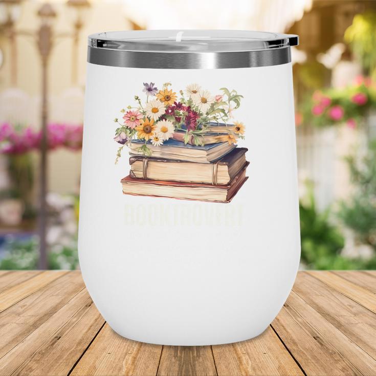 Booktrovert Vintage Wildflowers Books For Book Lovers Wine Tumbler