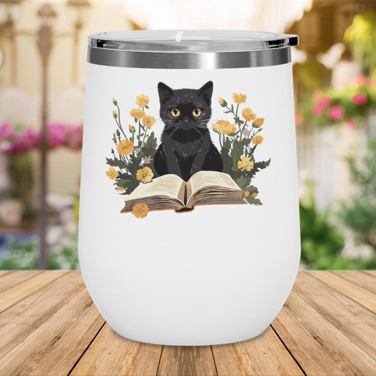 Cat Shirts For Women Book Lover Shirt Cute Cat And Book Premium Tri-Blend Wine Tumbler