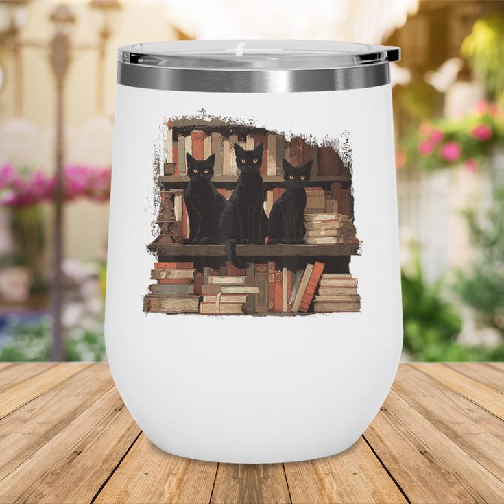 Cats Antique Books Academia Library Aesthetic Bookworm Wine Tumbler Cats Antique Books Academia Library Aesthetic Bookworm Wine Tumbler