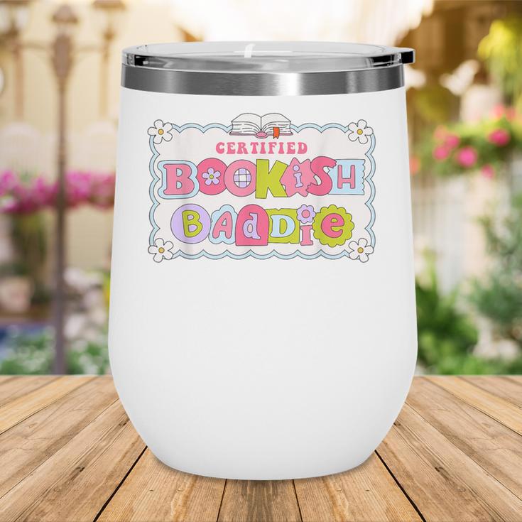 Certified Bookish Baddie Cute Book Lover Wine Tumbler