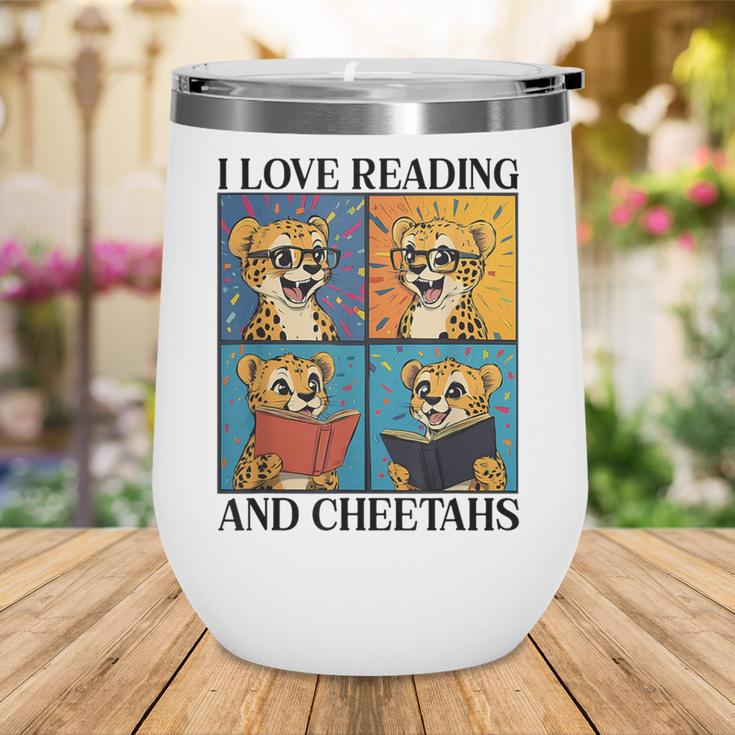 Cheetah Love Reading And Cheetahs Kids Bookworm Wine Tumbler
