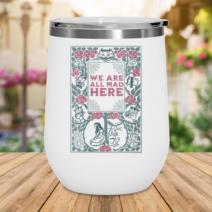 Cheshire Cat Alice In Wonderland Vintage Book Wine Tumbler