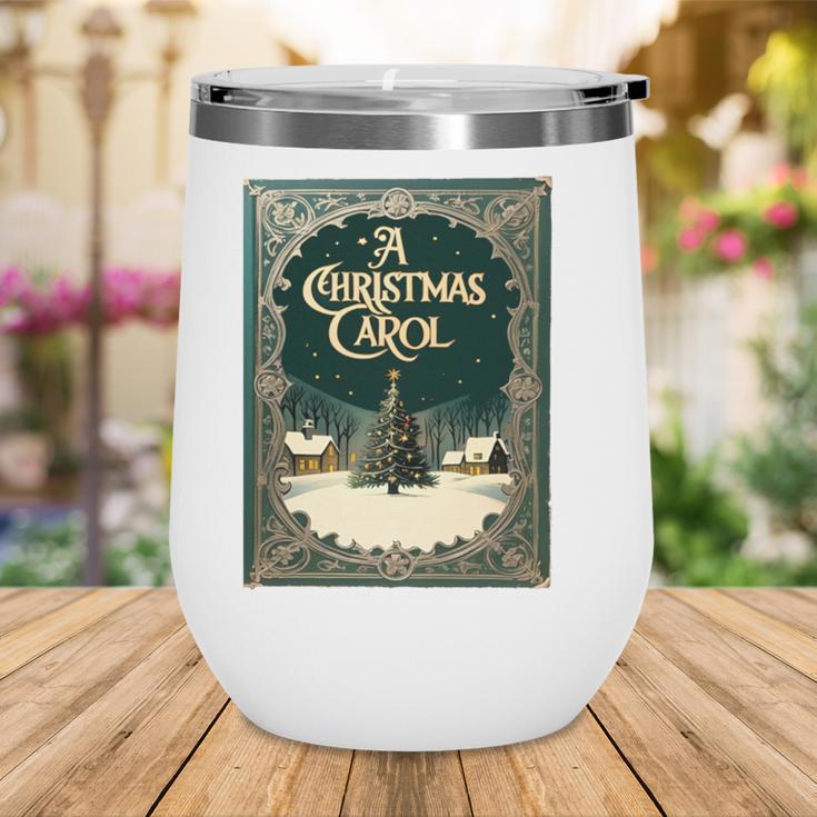 A Christmas Carol Book Cover By Charles Dickens Wine Tumbler A Christmas Carol Book Cover By Charles Dickens Wine Tumbler
