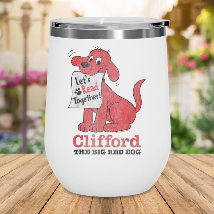 Clifford The Big Red Dog Let's Read Together Vintage Book Wine Tumbler