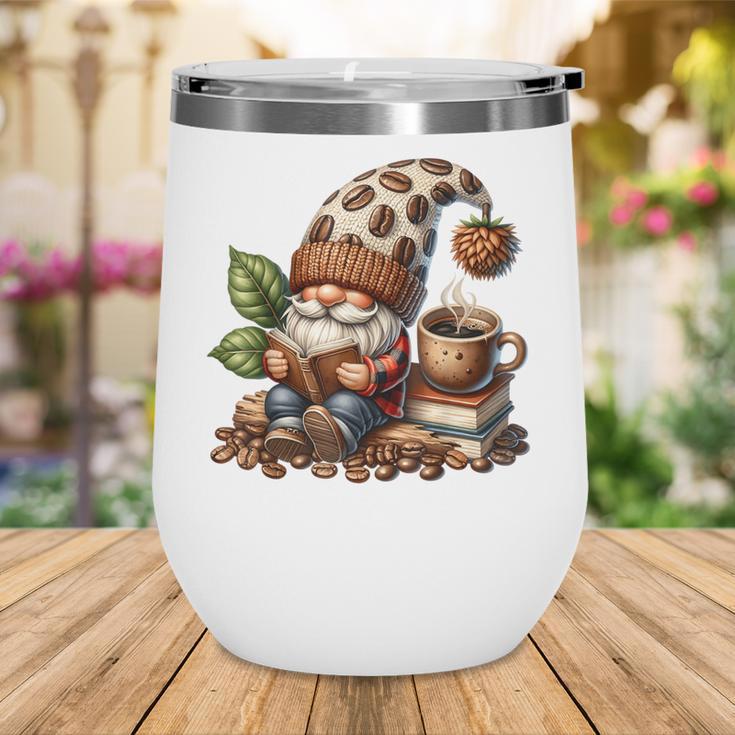 Coffee And Book Reading Accessories For Book Lovers Gnome Wine Tumbler