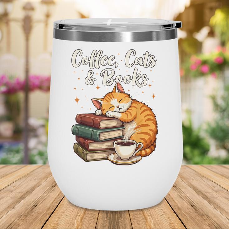 Coffee Cats & Books Lover For Women & Girls Coffee Wine Tumbler Coffee Cats & Books Lover For Women & Girls Coffee Wine Tumbler