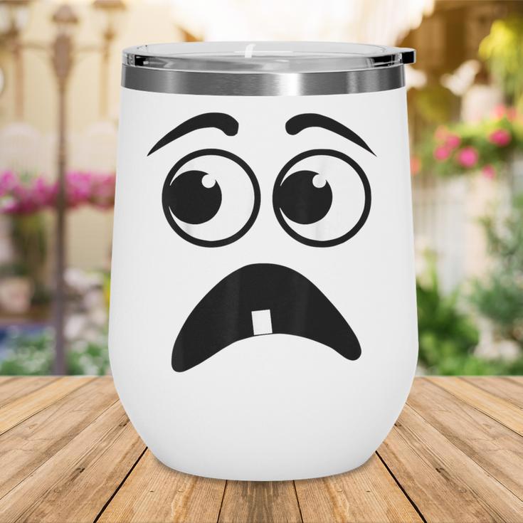 Creepy Face Carrot Halloween Book Character Costume Wine Tumbler