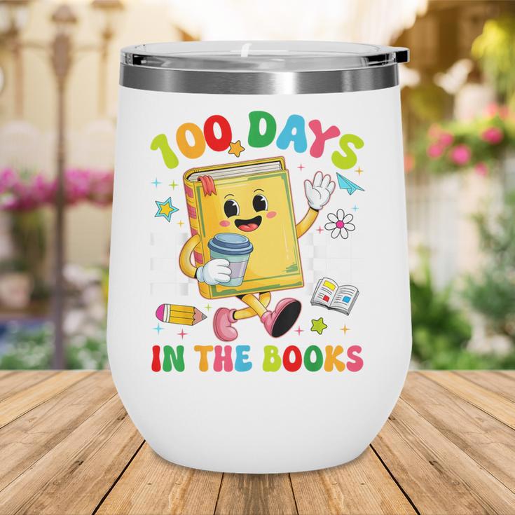 Cute 100 Days In The Books Groovy Boy Girl Teacher Wine Tumbler