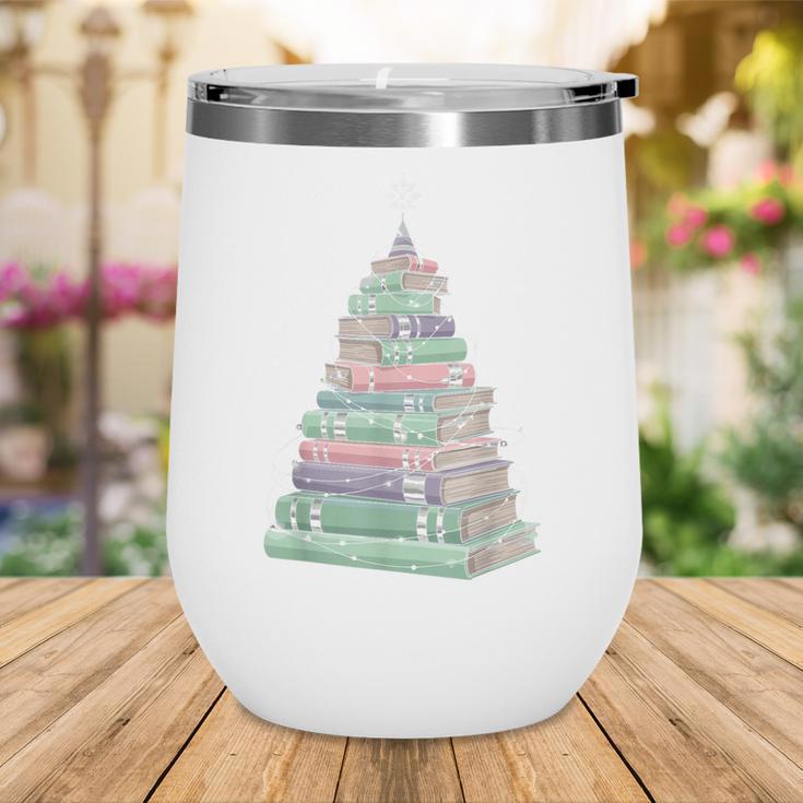Cute Bookmas Christmas Book Tree Book Lover Teacher Wine Tumbler