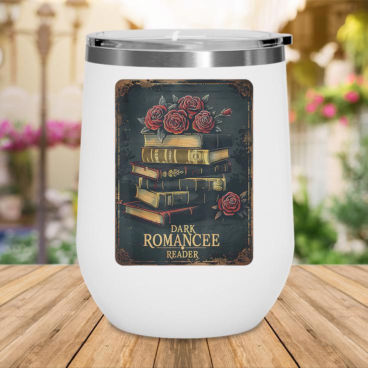 Dark Romance Reader Vintage Floral Book Lover Wine Tumbler Dark Romance Reader Vintage Floral Book Lover Wine Tumbler