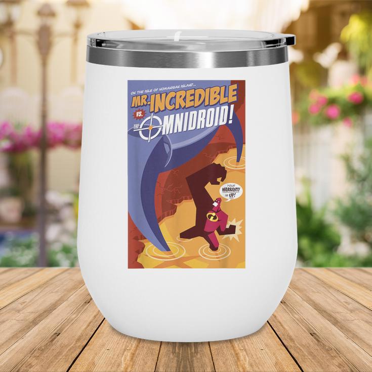 Disney Pixar The Incredibles Omnidroid Comic Book Cover Wine Tumbler