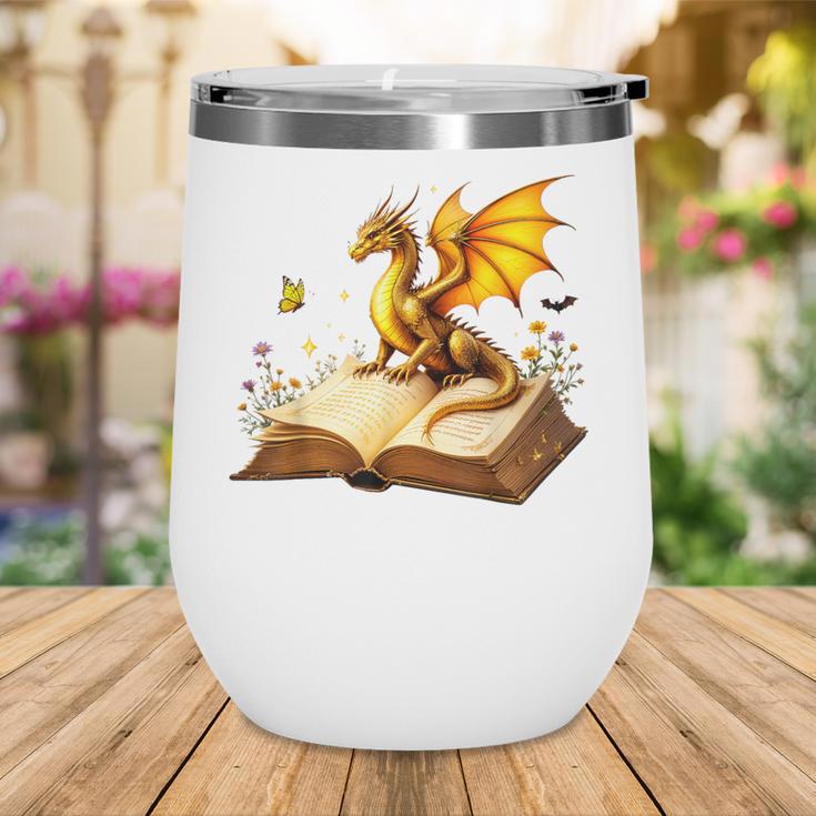 Dragon Fantasy Book Lover Bookish Reader Bookworm Wildflower Wine Tumbler Dragon Fantasy Book Lover Bookish Reader Bookworm Wildflower Wine Tumbler