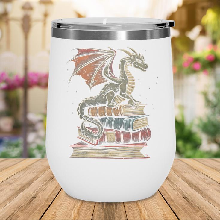 Dragon Fantasy Book Lover Book Nerd Wine Tumbler