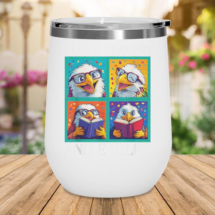 Eagle Love Reading And Eagles Child Book Lover Wine Tumbler