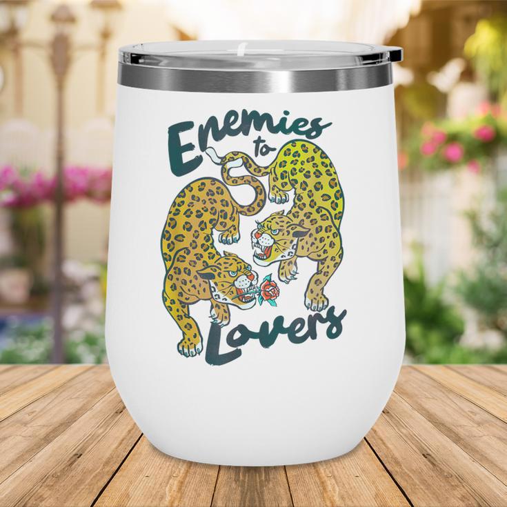 Enemies To Lovers Jaguar Tee Romance Book Plot Device Trope Wine Tumbler
