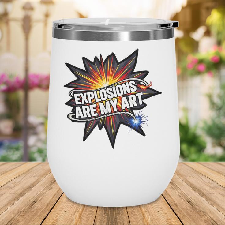 Explosions Are My Art Comic Book Boom Wine Tumbler