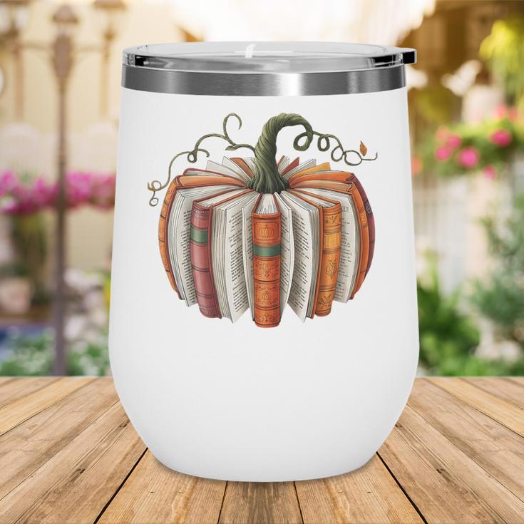 Fall Book Pumpkin Halloween Teacher Librarian Thanksgiving Wine Tumbler Fall Book Pumpkin Halloween Teacher Librarian Thanksgiving Wine Tumbler