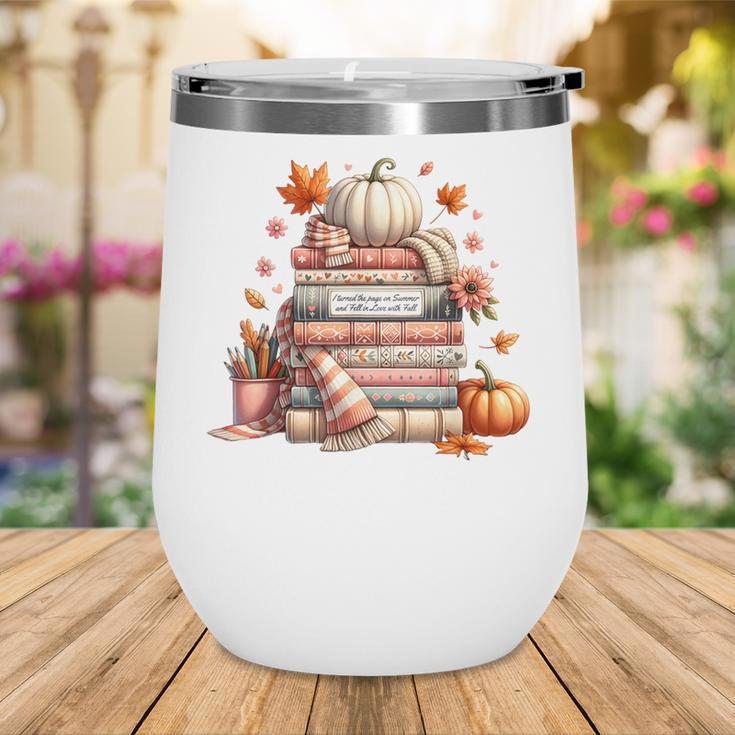 Fall Colors s I Love Fall s Books & Pumpkins Wine Tumbler