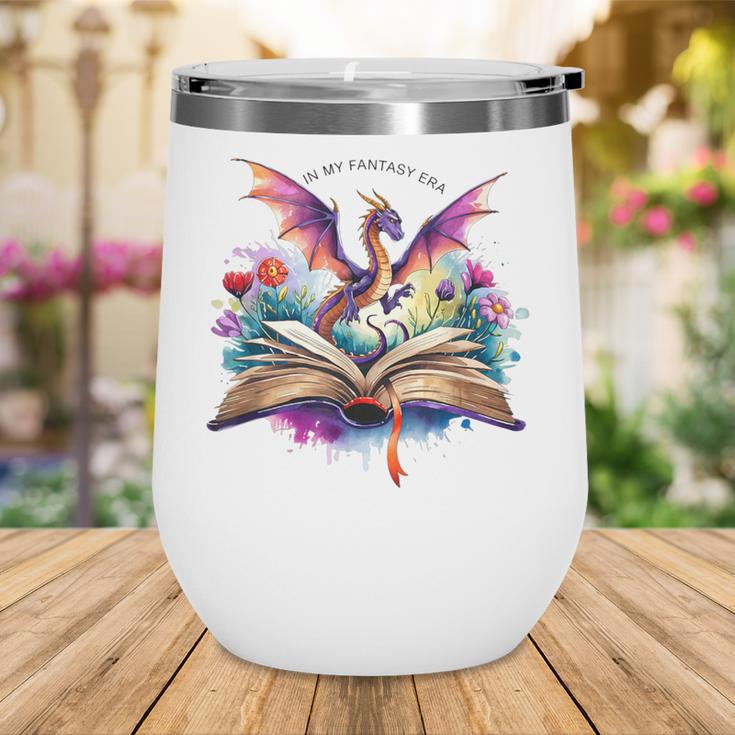 In My Fantasy Era Magic Dragon Book Wine Tumbler