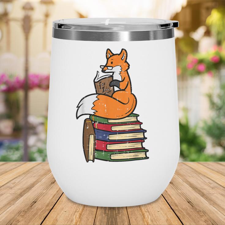 Fox Books Read Reading Librarian America Men Women Kids Wine Tumbler Fox Books Read Reading Librarian America Men Women Kids Wine Tumbler