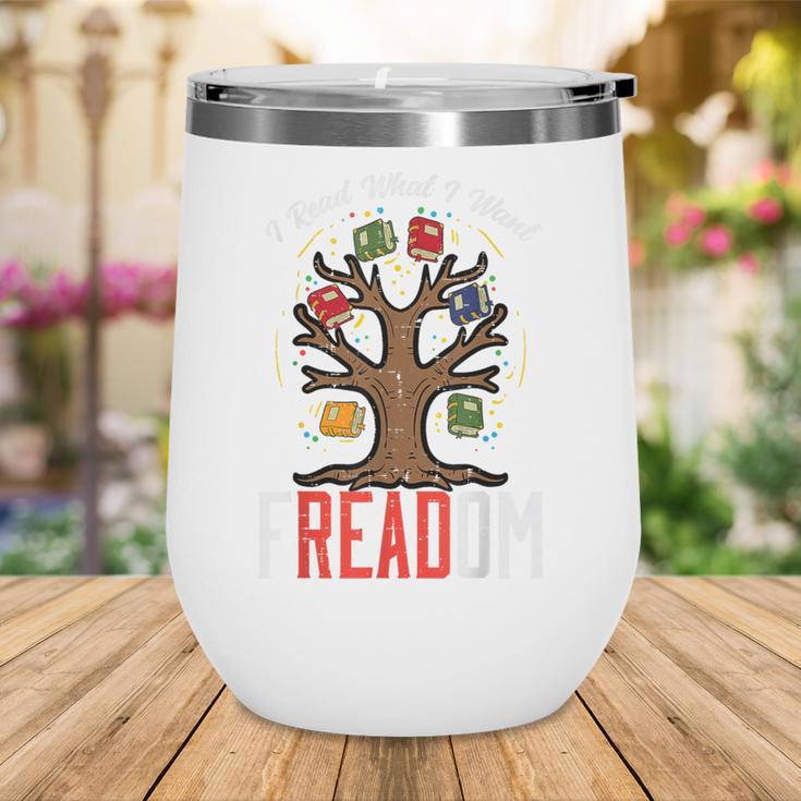 Freadom Tree Read Reading Librarian Book Across America Wine Tumbler
