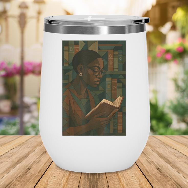 Geometric History Educated Women Teacher Book Melanin Wine Tumbler Geometric History Educated Women Teacher Book Melanin Wine Tumbler