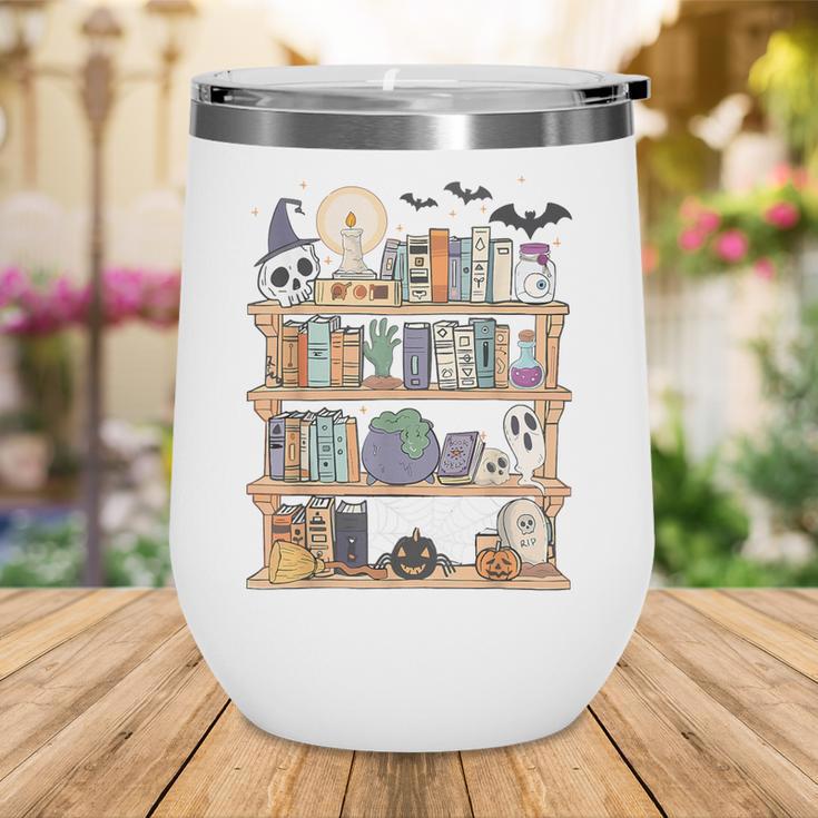 Ghost Book Reading Books Lover Teacher Happy Halloween Wine Tumbler