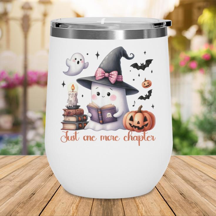 Ghost Reading Book Coquette Bow Halloween Girl Toddler Kid Wine Tumbler Ghost Reading Book Coquette Bow Halloween Girl Toddler Kid Wine Tumbler