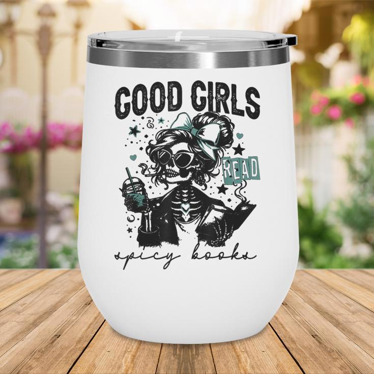 Good Girls Read Spicy Skeleton Book Club Wine Tumbler