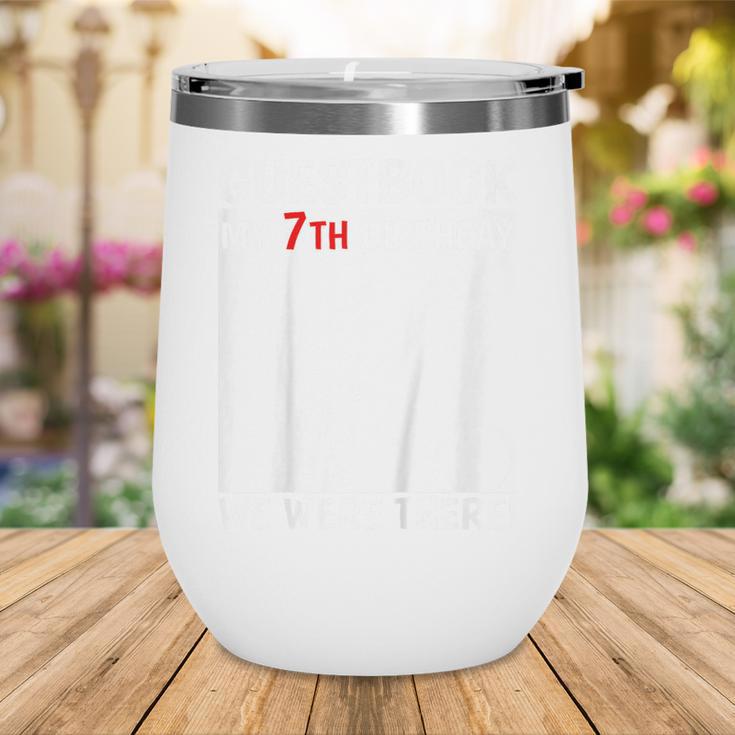 Guestbook 7th Birthday 7 Year Old Born 2018 Bday Wine Tumbler