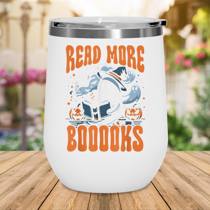Halloween Book Lover Ghost Boo Pun Read More Boooks Wine Tumbler