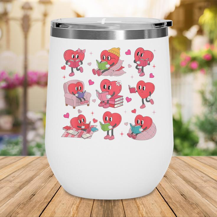 Hearts Reading Book Lovers All Booked For Valentine Wine Tumbler Hearts Reading Book Lovers All Booked For Valentine Wine Tumbler