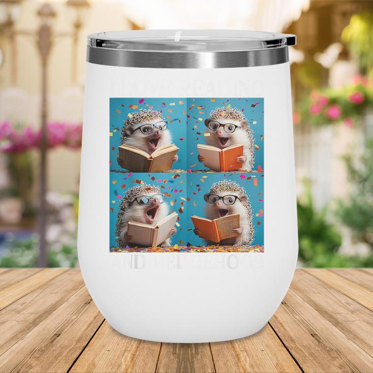 Hedgehog Love Reading And Hedgehogs Child Book Lover Wine Tumbler Hedgehog Love Reading And Hedgehogs Child Book Lover Wine Tumbler
