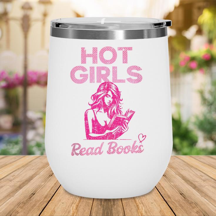 Hot Girls Read Books Cute Book Reader Women Wine Tumbler