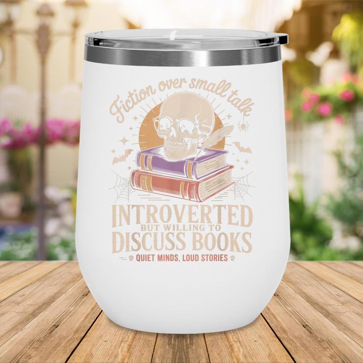 Introverted But Willing To Discuss Books Cozy Aesthetic Wine Tumbler