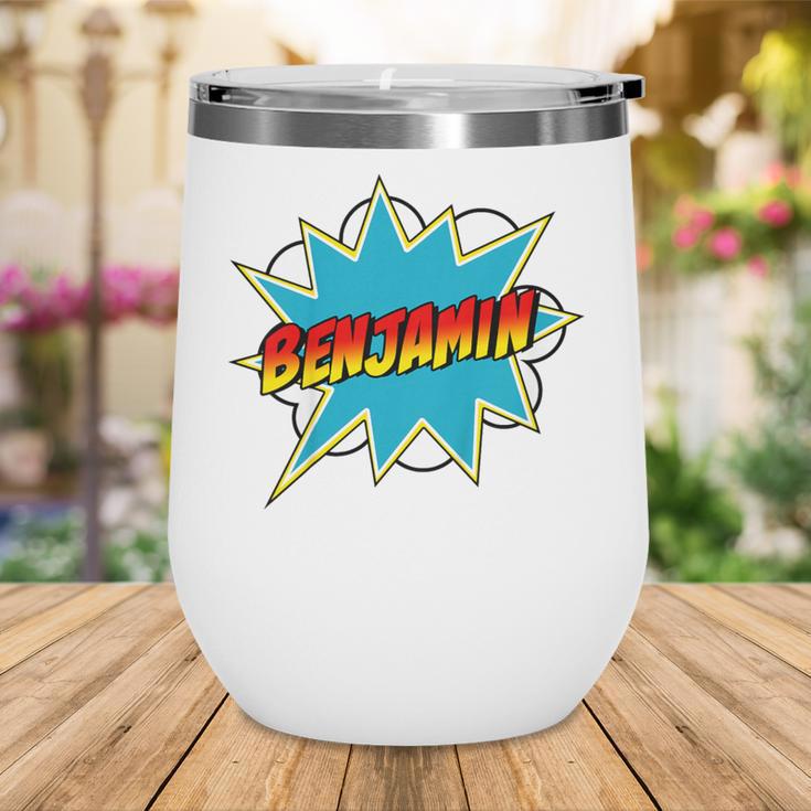 Kids Boys Benjamin Name Personalized Superhero Comic Book Wine Tumbler Kids Boys Benjamin Name Personalized Superhero Comic Book Wine Tumbler