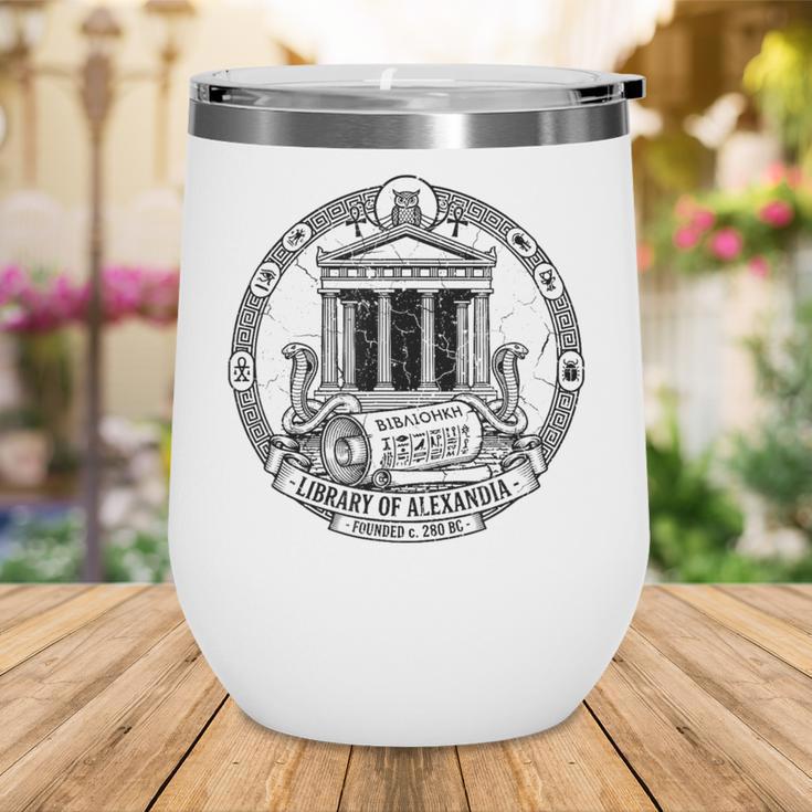 Library Of Alexandria Ancient Book Lover Librarian Books Wine Tumbler