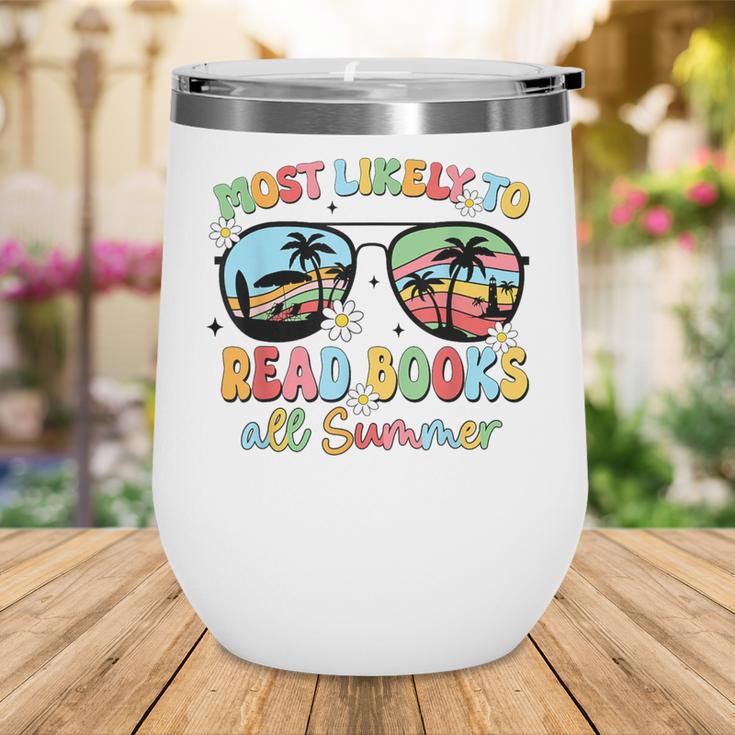 Most Likely To Read Books All Summer Book Lovers Wine Tumbler