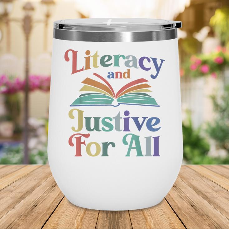 Literacy Justice For All Stop Book Banning Protect Librarian Wine Tumbler