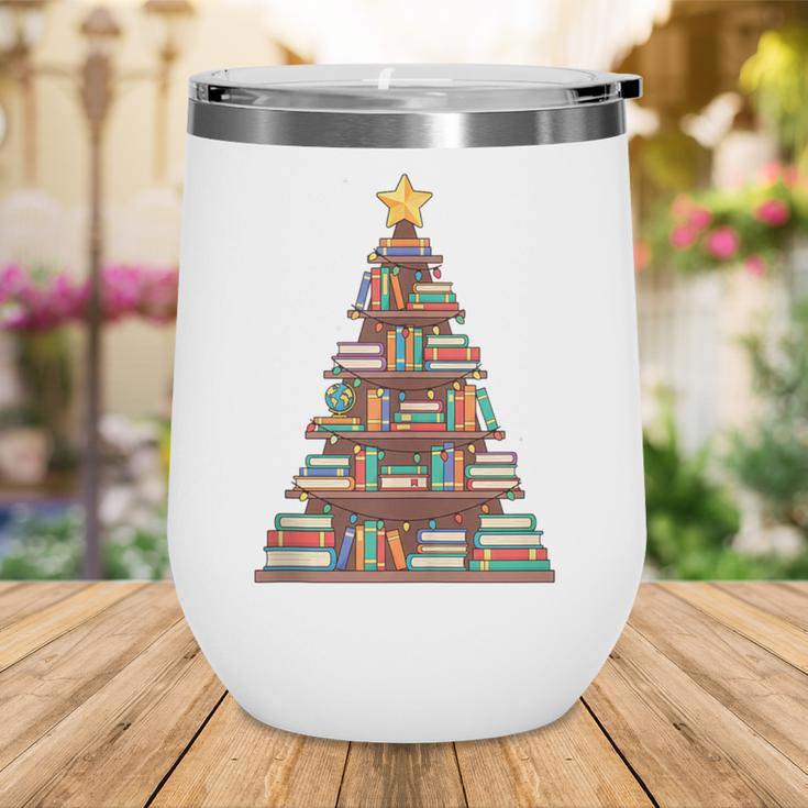 Literary Book Tree Bookish Shelf Art For Avid Readers Wine Tumbler