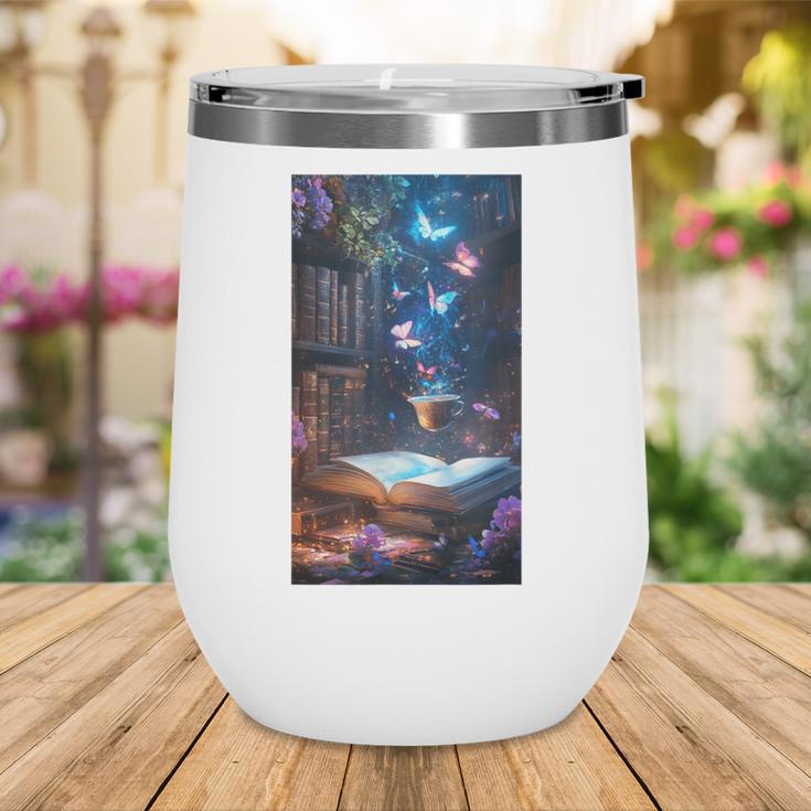 Magic Books Butterflies Fantasy Nature Tea Enchanting Wine Tumbler