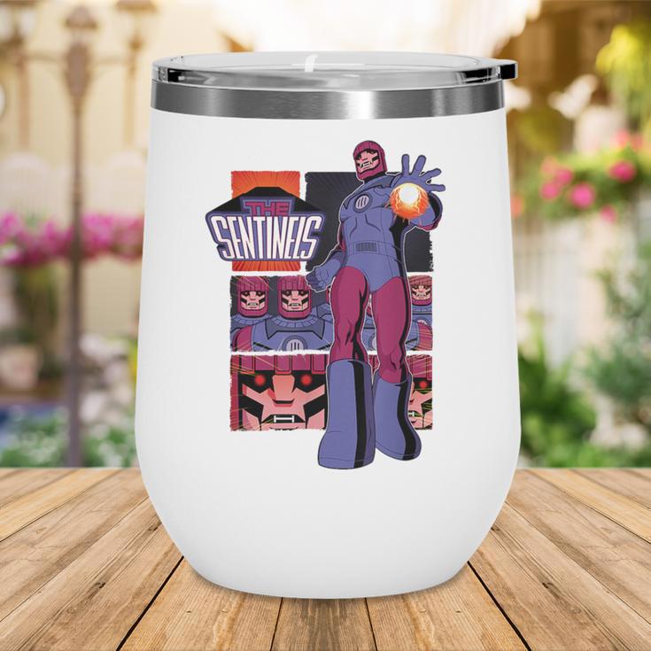 Marvel X-Men '97 Sentinels Vintage Classic Comic Book Panels Wine Tumbler