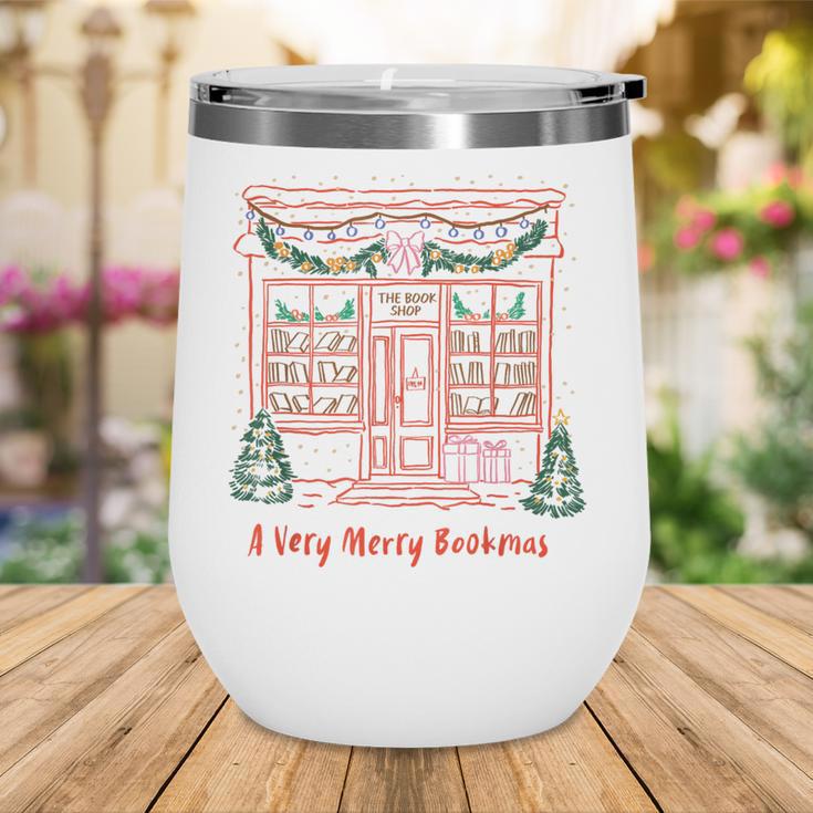 A Very Merry Bookmas Cozy Christmas Bookstore Holiday Cute Wine Tumbler A Very Merry Bookmas Cozy Christmas Bookstore Holiday Cute Wine Tumbler