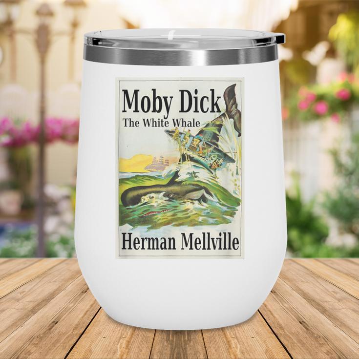 Moby Dick Book Cover Illustration Wine Tumbler