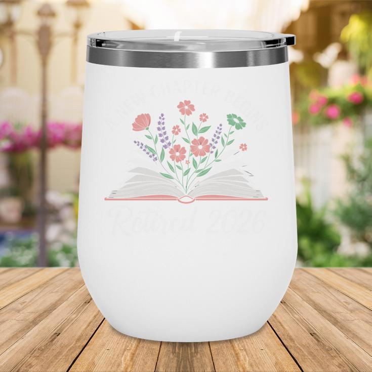 New Chapter Begins Retired 2026 Floral Book Retirement Women Wine Tumbler