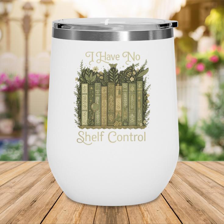 I Have No Shelf Control Vintage Botanical Books Graphic Wine Tumbler