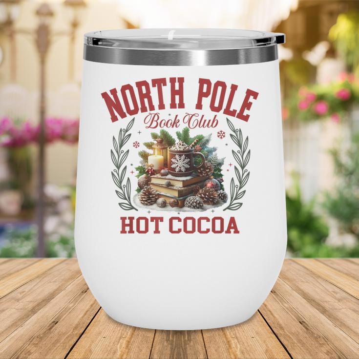 North Pole Book Club Hot Cocoa Bookworm Christmas Xmas Wine Tumbler North Pole Book Club Hot Cocoa Bookworm Christmas Xmas Wine Tumbler