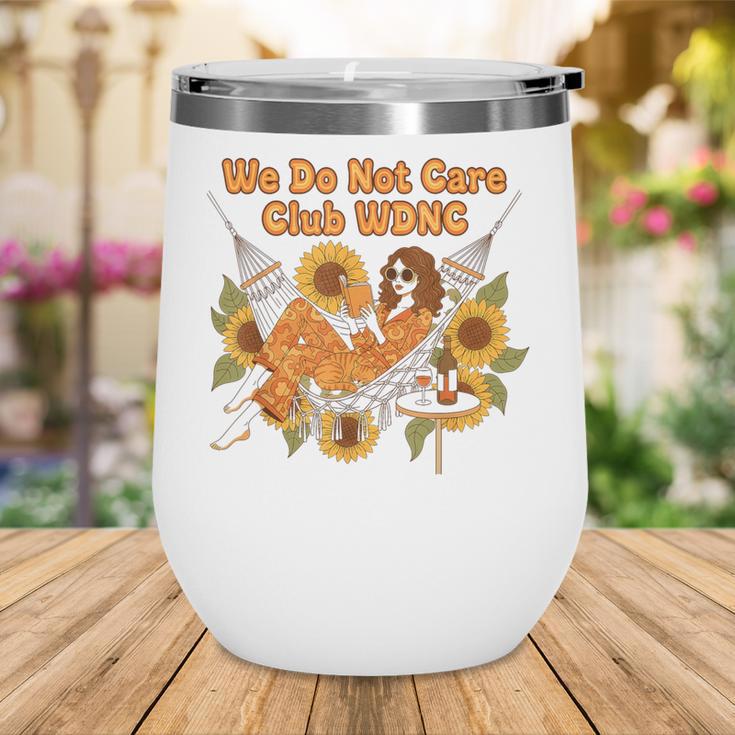 We Do Not Care Club WDNC Reading Book Boho Floral Wine Tumbler